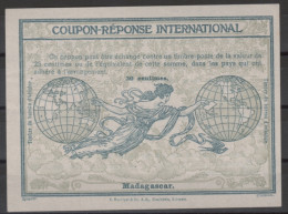 MADAGASCAR  Ro4 30 Centimes. First International Reply Coupon Reponse Antwortschein IRC IAS Cupon Respuesta  Mint ** - Andere & Zonder Classificatie