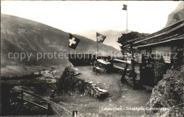 11962371 Leukerbad Trinkhalle Gemmipass Schweizer Flagge Berghaus Leukerbad - Sonstige & Ohne Zuordnung