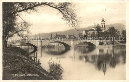 11962363 Solothurn Roetibruecke Uferpartie An Der Aare Solothurn - Autres & Non Classés