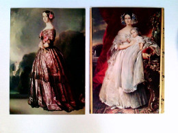 Franz Xaver Winterhalter, Princesse De Joinville, Duchess D'Orleans, 2 Künstler AK, Ungelaufen, Ca. 1970, Kon - Non Classés