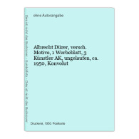 Albrecht Dürer, Versch. Motive, 1 Werbeblatt, 3 Künstler AK, Ungelaufen, Ca. 1950, Konvolut - Non Classés