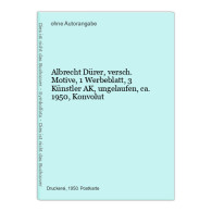 Albrecht Dürer, Versch. Motive, 1 Werbeblatt, 3 Künstler AK, Ungelaufen, Ca. 1950, Konvolut - Sin Clasificación