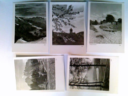 Alpen, Fluß, Heidelandschaft, Versch. Ansichten, Fotokunst Groh, 5 Foto AK, Ungelaufen, Ca. 1960, Konvolut - Non Classificati