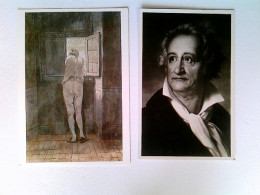 J.H.W. Tischbein, Goethe Am Fenster; Kolbe, Goethe (Portrait), 2 Künstler AK, Ungelaufen, Ca. 1960, Konvolut - Unclassified