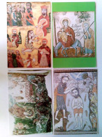 Kairo, Hängende Kirche, Kopten, Wandmalereien, Fresken, Ägypten, 4 Künstler AK, Ungelaufen, Ca. 1980, Konvo - Unclassified