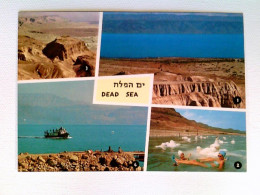 Totes Meer, Dead Sea, Qumran, Masada, 4 Ansichten, Israel, AK, Ungelaufen, Ca. 1980 - Unclassified