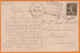 DAGUIN  De DINARD   Sur CPA  " Cap Fréhel "   Le 19 8 1926 Avec Semeuse 40c   Pour Mériel S.et.O. - Maschinenstempel (Sonstige)