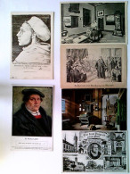 Martin Luther, Eisleben, Wittenberg, Wartburg, Worms, Portraits, 6 AK, 2x Gelaufen 1909/28, 4x Ungelaufen, Kon - Autres & Non Classés