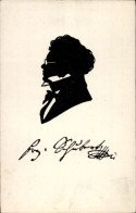 Scherenschnitt CPA Österr. Komponist Franz Schubert - Historical Famous People