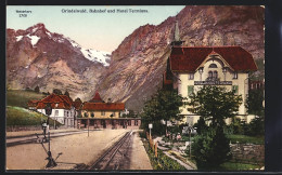 AK Grindelwald, Bahnhof Und Hotel Terminus  - Grindelwald