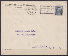 Env. "Philatélie Gelli & Tani" Affr. N°211 Flam. "BRUXELLES-BRUSSEL /6.XII 1922/ 4e FOIRE COMMle BRUXELLES 1923" Pour Co - 1921-1925 Montenez Pequeño