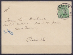 Env. Affr. N°137 (tarif Imprimés) Càd Bil. ENGHIEN /11 IX 1920 Pour Collectionneur DUBUS à PARIS - 1915-1920 Alberto I