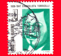 SAN MARINO - Usato - 1982 - Pionieri Della Scienza - 1ª Emissione - Evangelista Torricelli, Matematico - 350 - Used Stamps