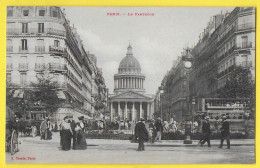 CPA PARIS - Panthéon Et La Rue Soufflot - Tramway - Autres & Non Classés