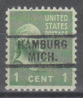 USA Precancel Vorausentwertungen Preo Locals Michigan, Hamburg 729 - Precancels