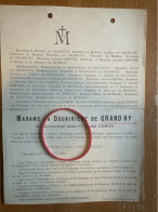 Madame La Douairiere De Grand Ry Nee Dumon Euphrosine *1822+1895 Verviers Simonis De Moreau De Lalieux - Obituary Notices