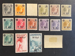 Deutsches Reich Besetzung 1940 Freimarken LUXEMBURG Mi. 17 - 32 (postfrisch/** MNH, Falz/*, Gestempelt/o) - Ocupación 1938 – 45