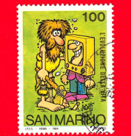 SAN MARINO - Usato - 1984 - Mostra Scuola E Filatelia - L'evoluzione Della Vita - 100 - Used Stamps