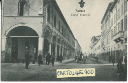 Emilia Romagna-faenza Corso Mazzini Veduta Corso Persone Carro Con Buoi Primi 900 (formato Piccolo) - Faenza