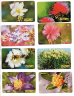 Série Complète 8 Télécartes Brésil Télécarte Fleur Fleurs  Phonecard  (K 285) - Brasile