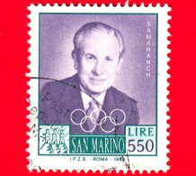 SAN MARINO - Usato - 1984 - Pre Olimpica - Juan Antonio Samaranch - Membri Del COI - 550 L - Gebraucht