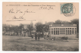 PERIGUEUX    24  DORDOGNE PERIGORD GARE DES TRAMWAYS ET TOUR MATAGUERRE - Périgueux