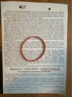 Madame Vincent Goethals Nee Danneel Eugene *1801+1897 Courtrai Morin D’Hoop Van De Poele Van Volsem Belpaire Lagasse - Obituary Notices