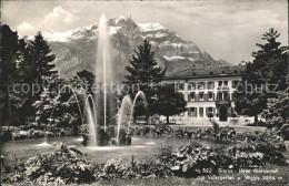 11940962 Glarus GL Hotel Glarnerhof Mit Volksgarten Fontaene Wiggis Glarus - Autres & Non Classés