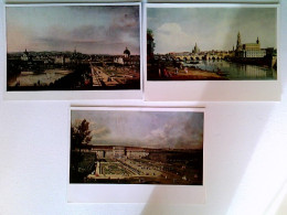 Canaletto, Wien, Dresden, Schloß Schönbrunn, 3 Künstler AK, 1x Gelaufen 1968, 2x Ungelaufen, Konvolut - Ohne Zuordnung