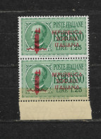 LIRE 1,25 ESPRESSO - FASCETTO ROSSO + REPUBBLICA SOCIALE ITALIANA. - Mint/hinged