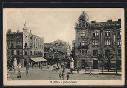 AK St. Pölten, Partie Am Bahnhofsplatz, Hotel Kaiserin  - Autres & Non Classés