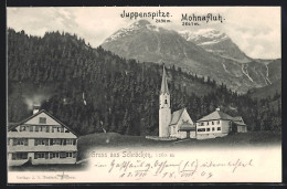 AK Schröcken, Ortsansicht Mit Kirche Und Juppenspitze  - Other & Unclassified