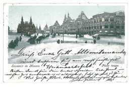 RUS 60 - 13862 MOSCOW, Russia, Litho, Red Market - Old Postcard - Used - 1900 - Russland