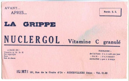 Buvard 20.4 X 12.5 Laboratoires Elerté  Laboratoires Des Réalisations Thérapeutiques  Aubervilliers Seine  Nuclergol - Droguerías