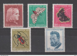 SVIZZERA:  1953  PRO  JUVENTUTE  -  S. CPL. 5  VAL. N. -  YV/TELL. 539/44 - Unused Stamps