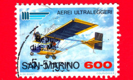 SAN MARINO - Usato - 1987 - Aerei Ultraleggeri - Ultralight Aircraft - 600 - Usados