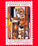 SAN MARINO - Usato - 1987 - Biennale D'arte A San Marino - Dipinto Di Corrado Cagli - 600 - Oblitérés