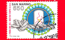 SAN MARINO - Usato - 1988 - Convegno Internazionale Sull'aids - Nodo - 650 - Usati