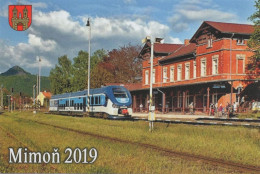 Train, Locomotive, Train Station Mimoň, Czech Rep. 2019, 90  X 60 Mm - Tamaño Pequeño : 2001-...