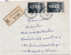 36922# LETTRE FRANCHISE POSTALE PARTIELLE RECOMMANDE Obl STEINBACH HAUT RHIN 1968 METZ MOSELLE - Storia Postale