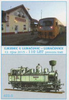 Train, Újezd U Luhačovic, Basic Organization Of Railway Workers Brno, Czech Rep. 2015 75 X 110 Mm - Klein Formaat: 2001-...