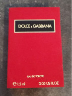 Echantillon Tigette - Perfume Sample - Dolce & Gabbana Velours Ras - Campioncini Di Profumo (testers)