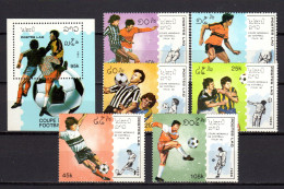Laos 1989 Football Soccer World Cup Set Of 6 + S/s MNH - Nuevos