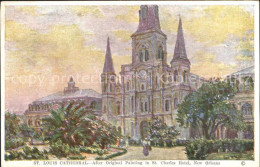 11922382 New_Orleans_Louisiana St Louis Cathedral Kuenstlerkarte  - Otros & Sin Clasificación
