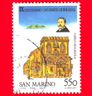 SAN MARINO - Usato - 1988 - 9º Centenario Dell'università Di Bologna - Palazzo Dei Mercanti E C.Malagola - 550 - Usati