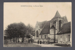 60   MAIMBEVILLE   PLACE ET EGLISE  BON ETAT  ECRITE   2 SCANS - Autres & Non Classés