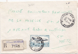 36925# LETTRE FRANCHISE PARTIELLE RECOMMANDE Obl ARS SUR MOSELLE MOSELLE 1968 Pour METZ 57 - Lettres & Documents