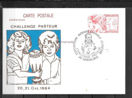 GRENOBLE - 1984 - Expo Philatélique Jeunesse Challenge Pasteur - 42 - Andere & Zonder Classificatie