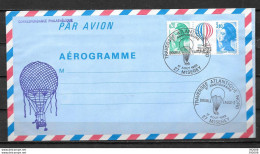 Aérogamme - 1983 - 1010** - Bicentenaire De L'air Et De L'espace -EAGLE II - Traversée Atlantique Nord 1983 - Misererey  - Other & Unclassified