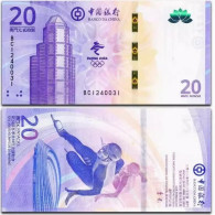 Macau 2022 The Ceremony Of The 2022 BeiJing Winter Olympics Game Banknote 1v - Chine